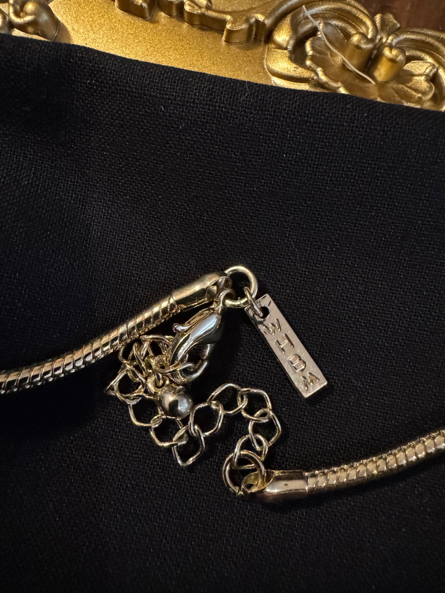 Signed White House Black Market Gold-Tone Choker Necklace
