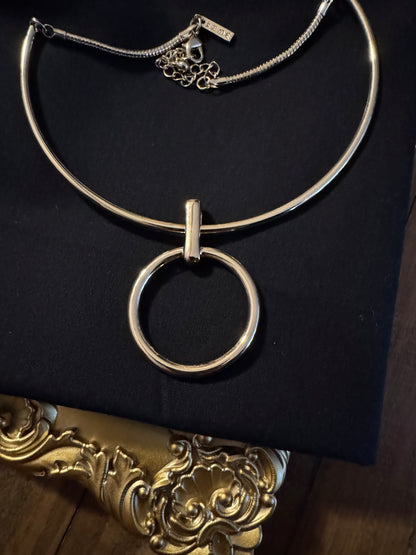 Signed White House Black Market Gold-Tone Choker Necklace