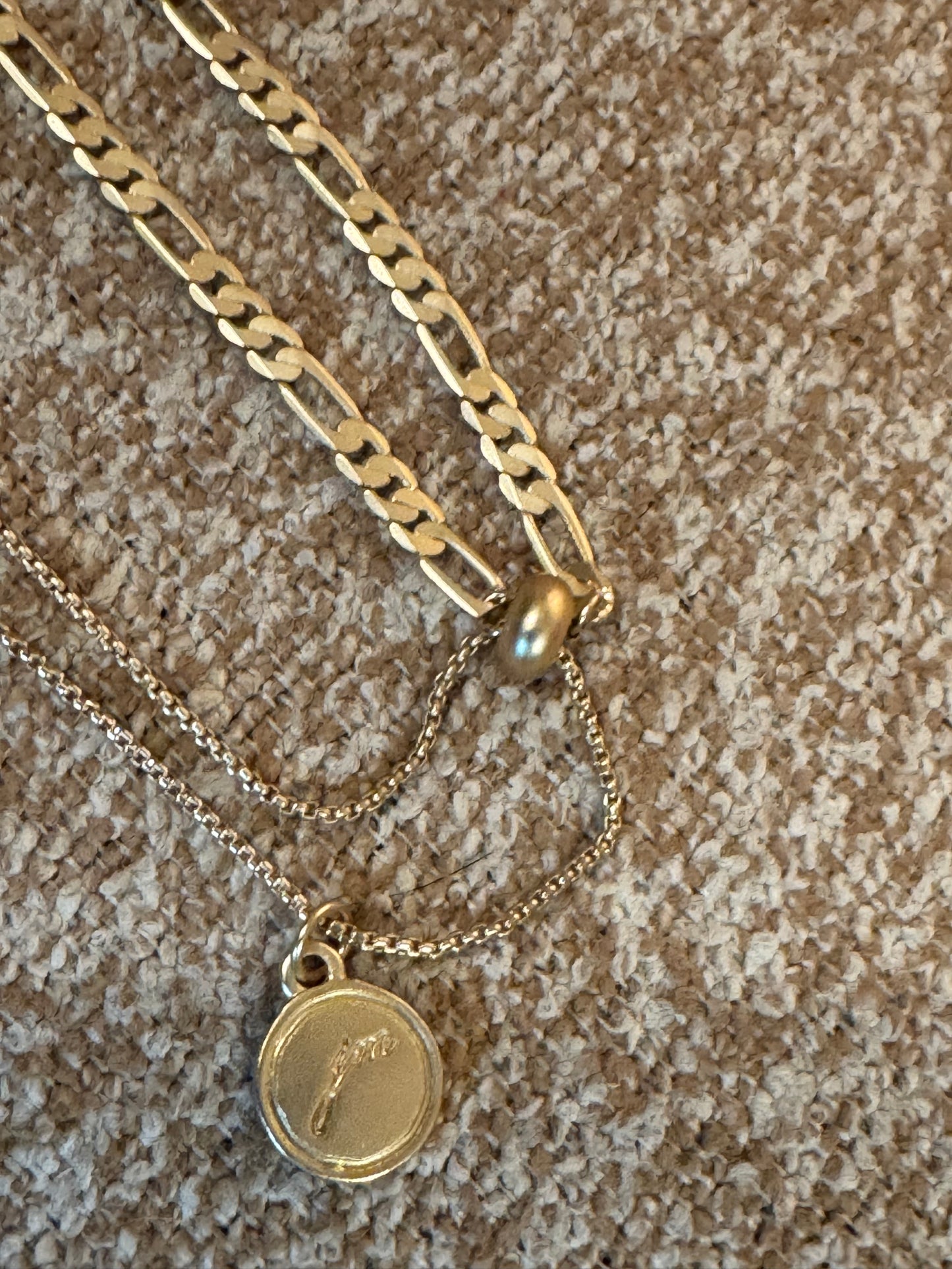 Jane Marie Grey Shell Oval Pendant Necklace with Crystal Border – Signed JM