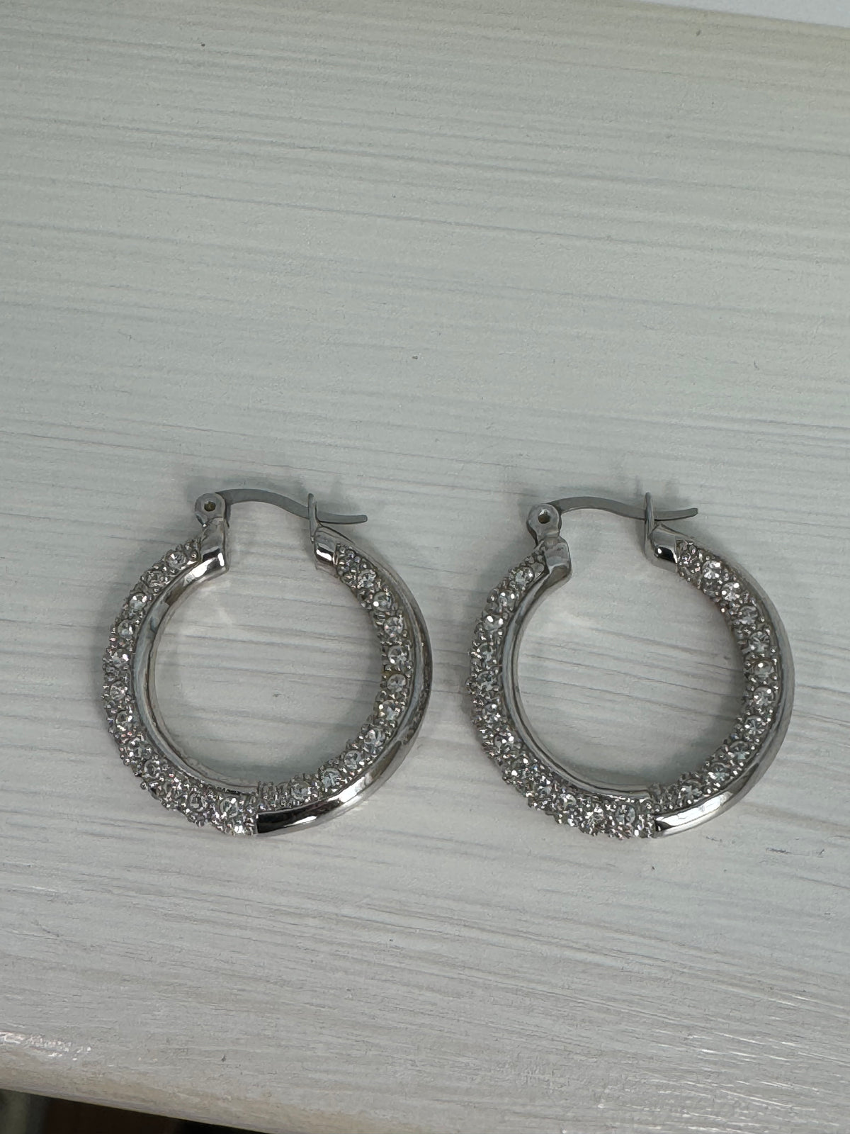 Vintage Glamour Crystal Pavé Hoop Earrings