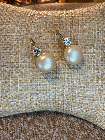 Vintage The Limited Art Deco-Inspired Faux Pearl Drop Earrings – Signed “LIMITED”