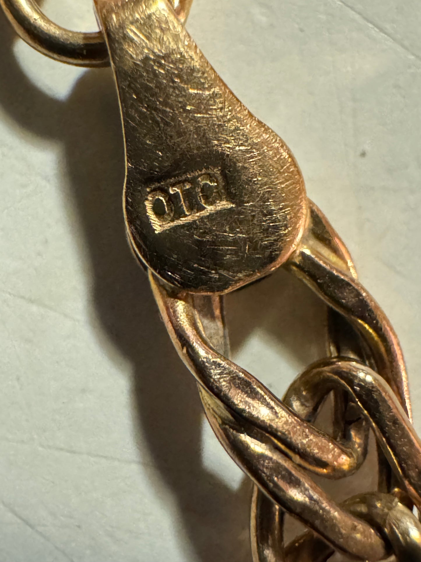 Vintage OTC International Stamped 14K Gold Italy Double Link Bracelet 7" - 2g