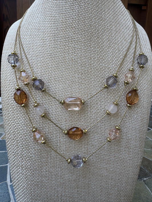 Vintage Elegance Multi-Strand Beaded Statement Necklace