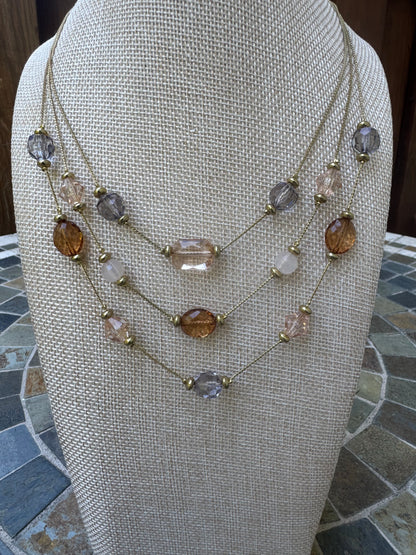 Vintage Elegance Multi-Strand Beaded Statement Necklace