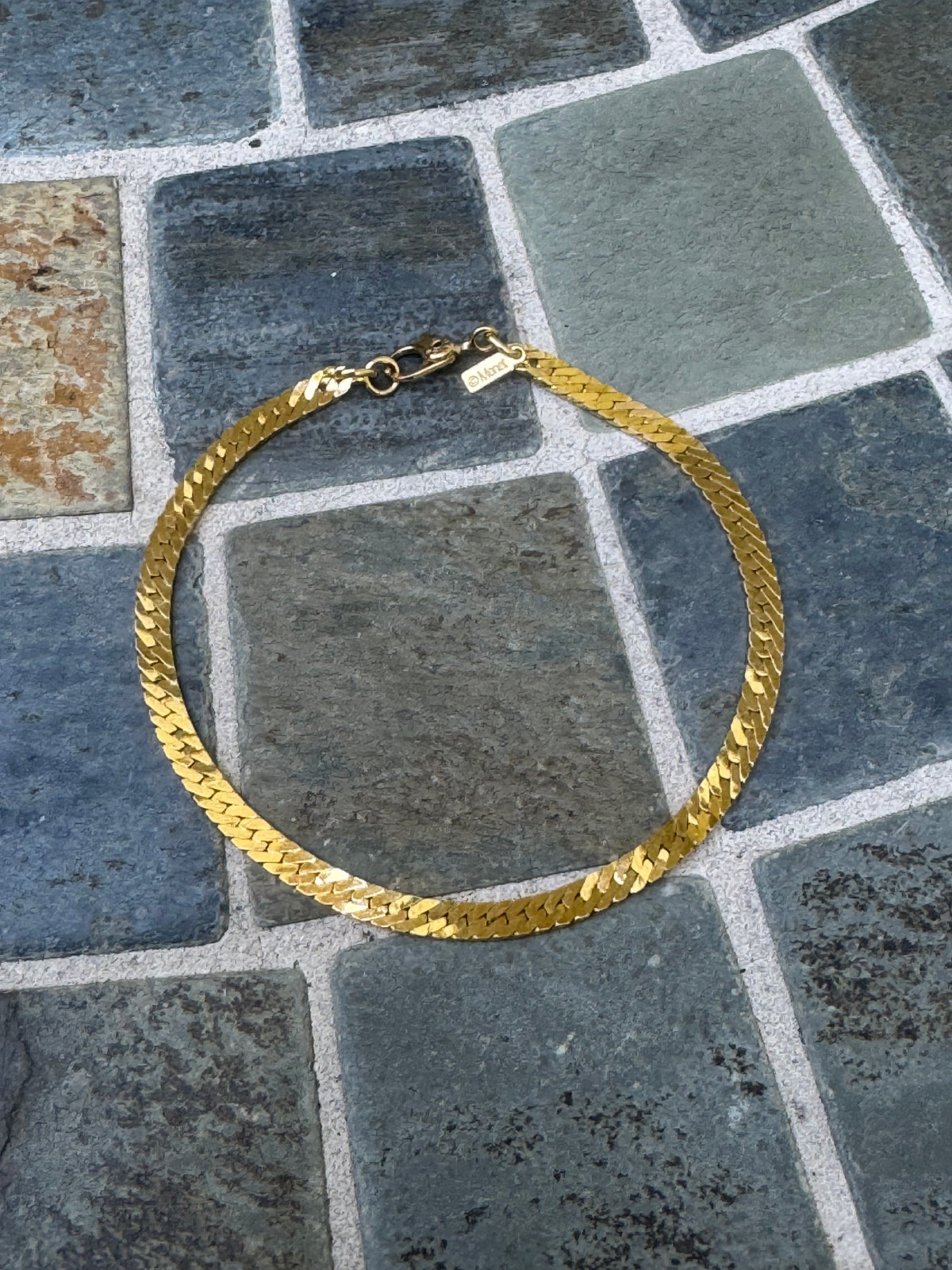 Gold Tone Signed Monet Bracelet
