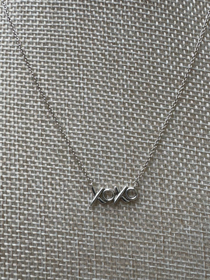 Vintage Tiffany & Co. Paloma Picasso Sterling Silver "XOXO" Graffiti Necklace