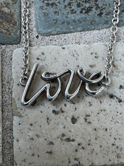 Authentic Tiffany & Co. Paloma Picasso Sterling Silver Graffiti "Love" Bracelet
