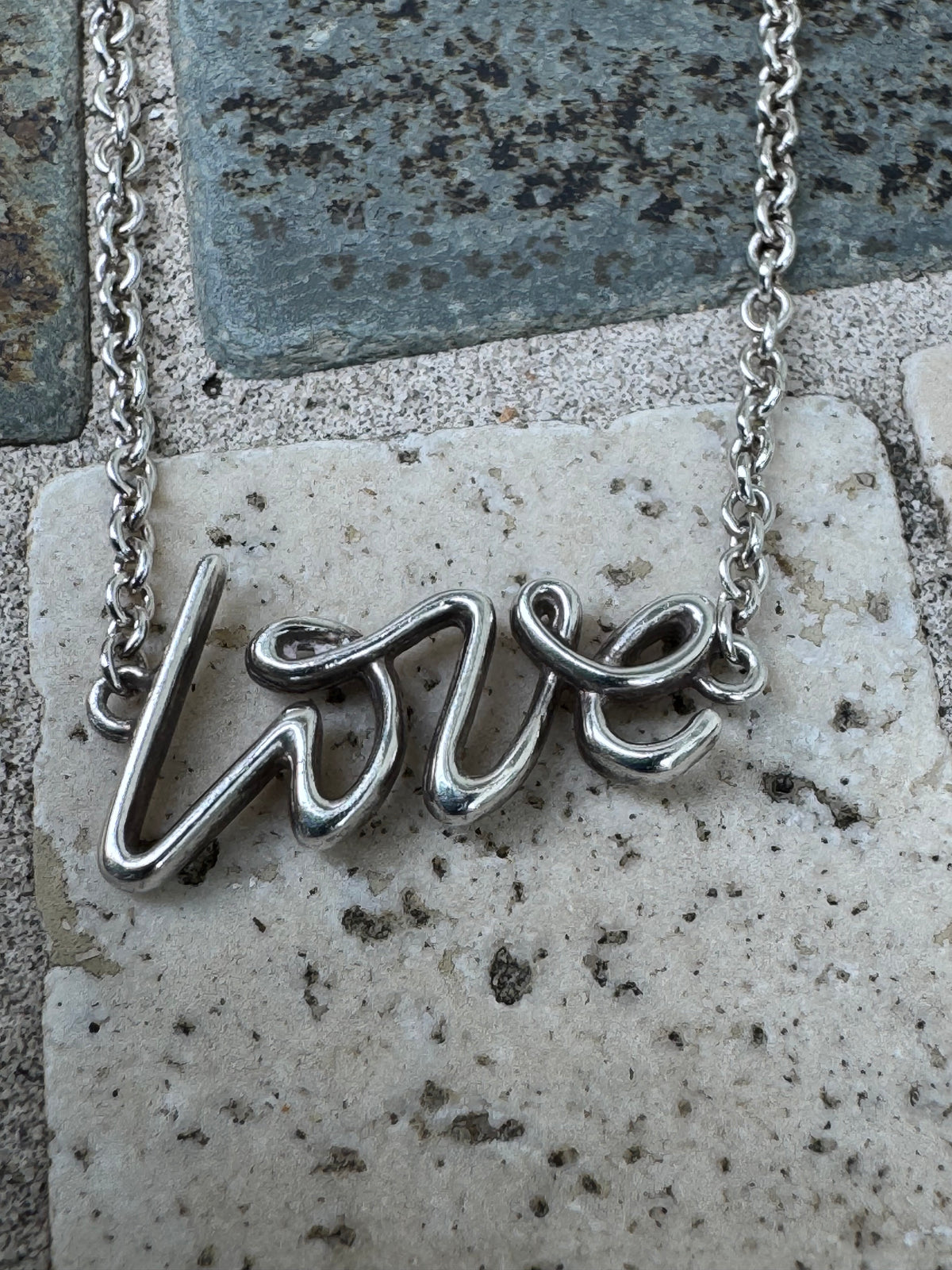 Authentic Tiffany & Co. Paloma Picasso Sterling Silver Graffiti "Love" Bracelet