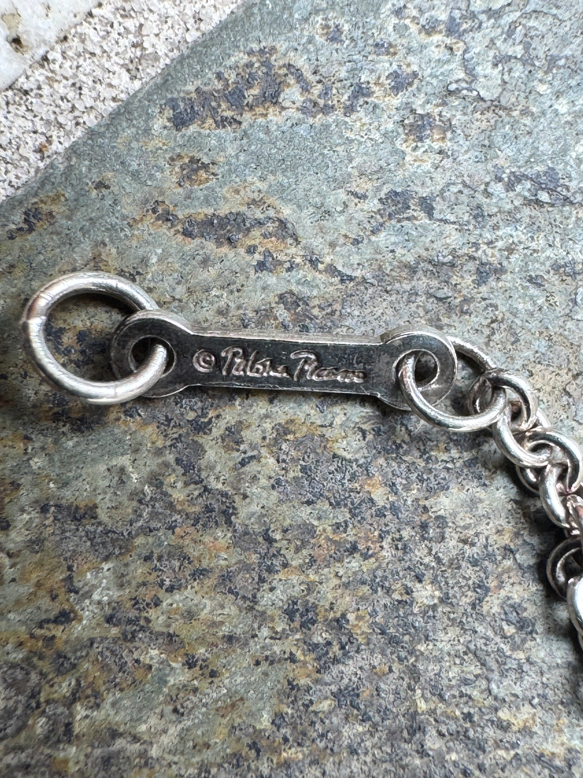 Authentic Tiffany & Co. Paloma Picasso Sterling Silver Graffiti "Love" Bracelet