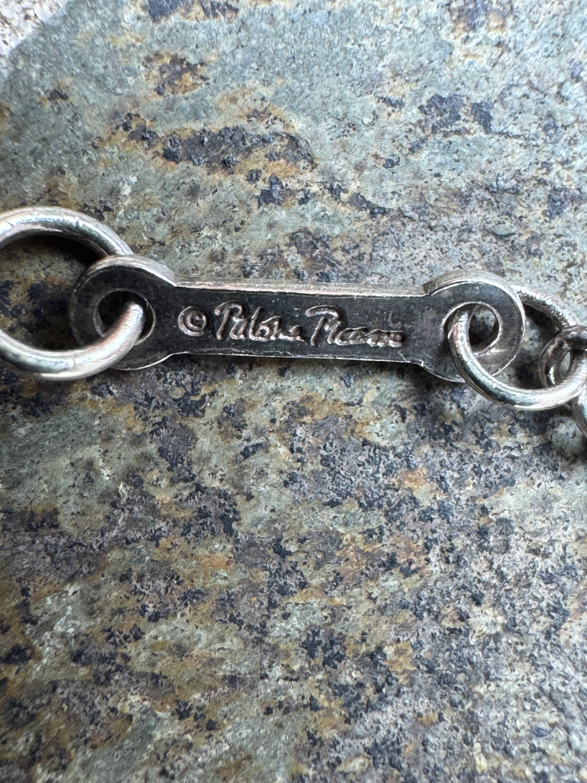 Authentic Tiffany & Co. Paloma Picasso Sterling Silver Graffiti "Love" Bracelet