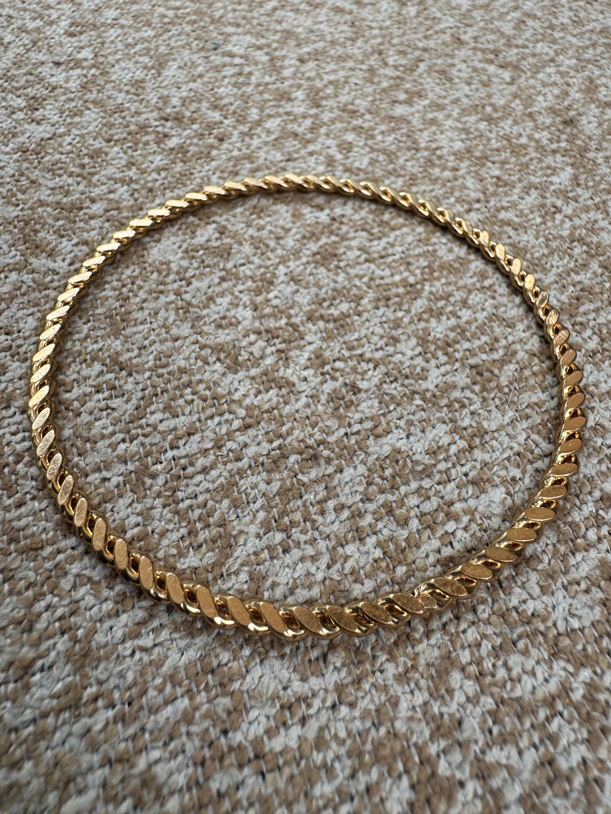 Gold Tone Link Bangle Bracelet