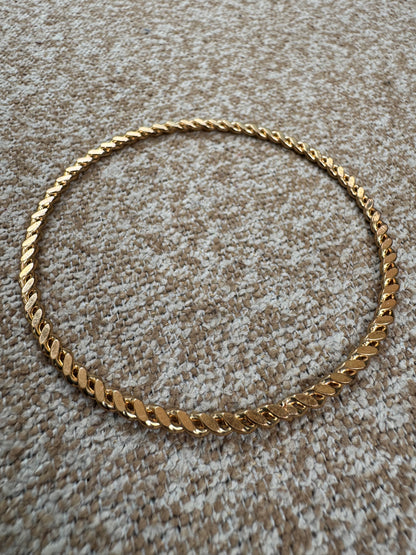 Gold Tone Link Bangle Bracelet