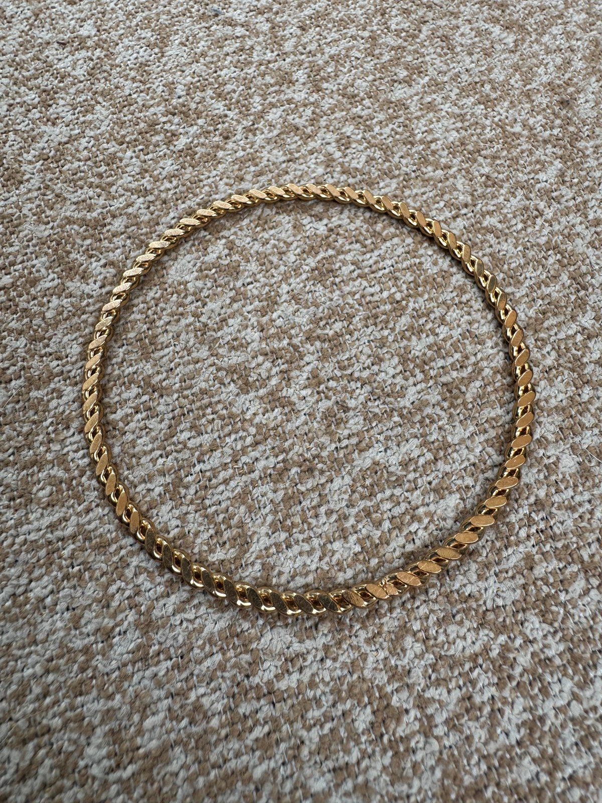Gold Tone Link Bangle Bracelet