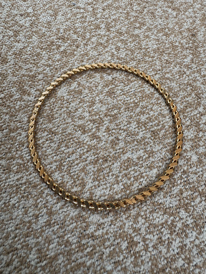 Gold Tone Link Bangle Bracelet