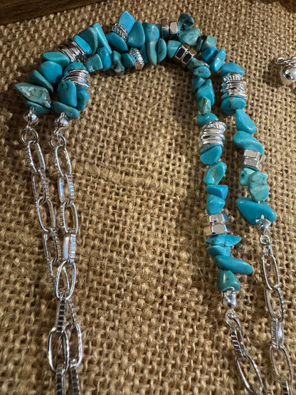 Natural Turquoise Elephant Pendant Necklace – Symbol of Strength and Good Fortune