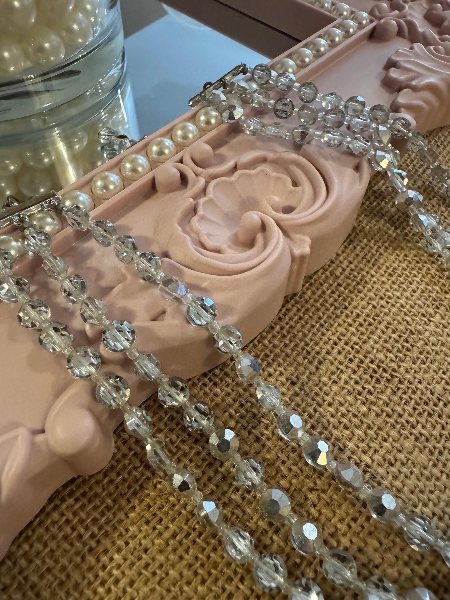 Vintage Multi-Strand 16" Faceted Crystal Beaded Necklace – Timeless Elegance