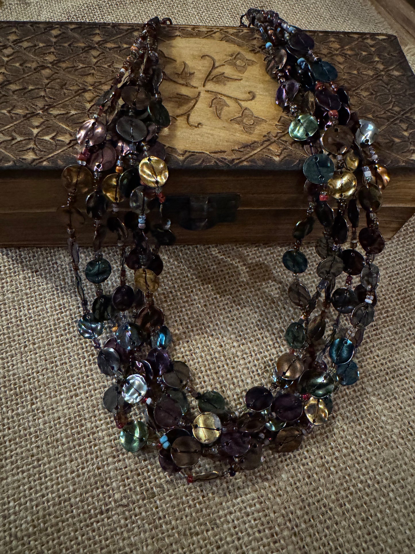 Vintage Chico’s 20" Multi-Strand Bib Necklace