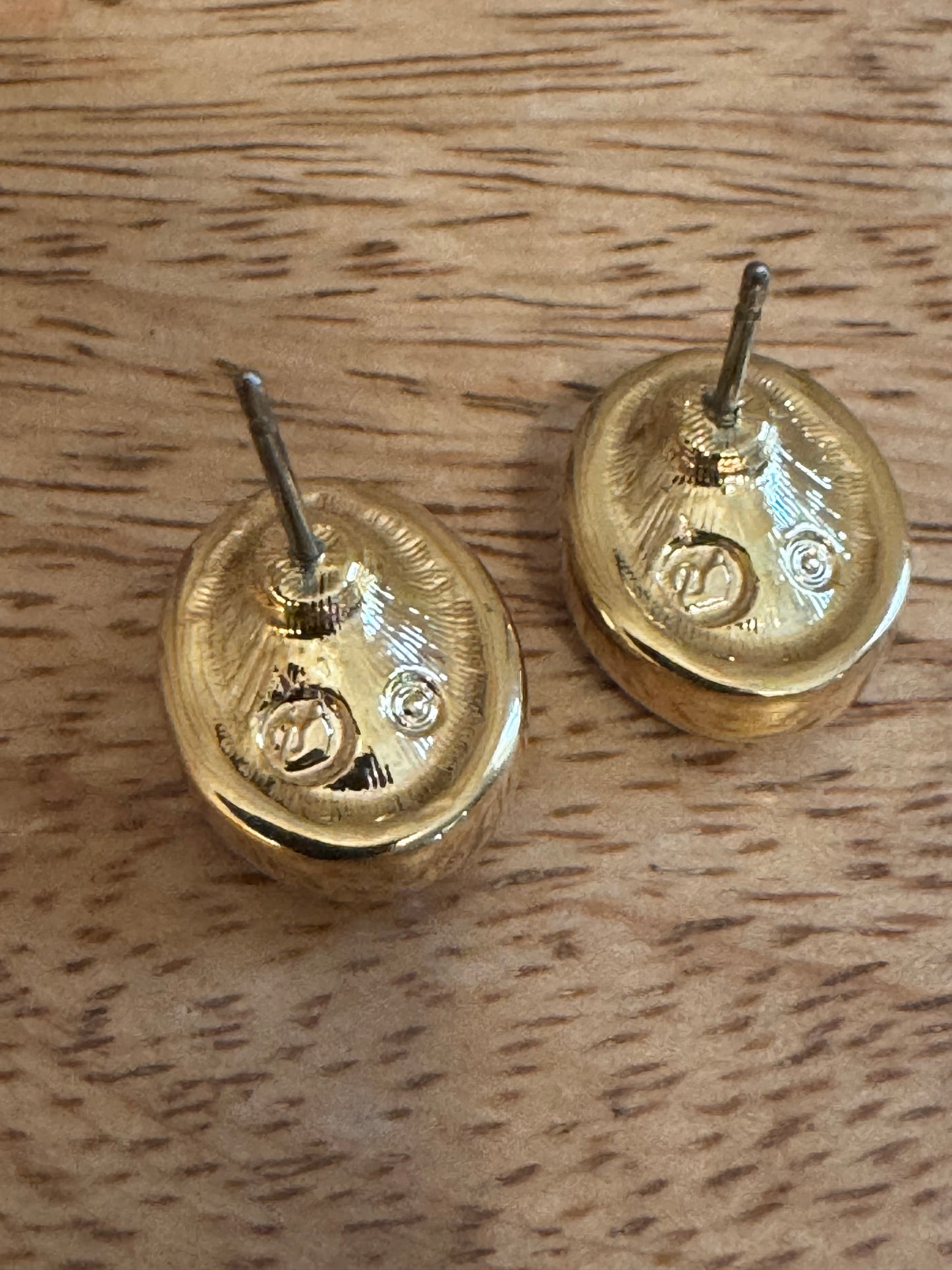 Vintage Signed Swarovski Swan Crystal Stud Earrings (c. 1990s)