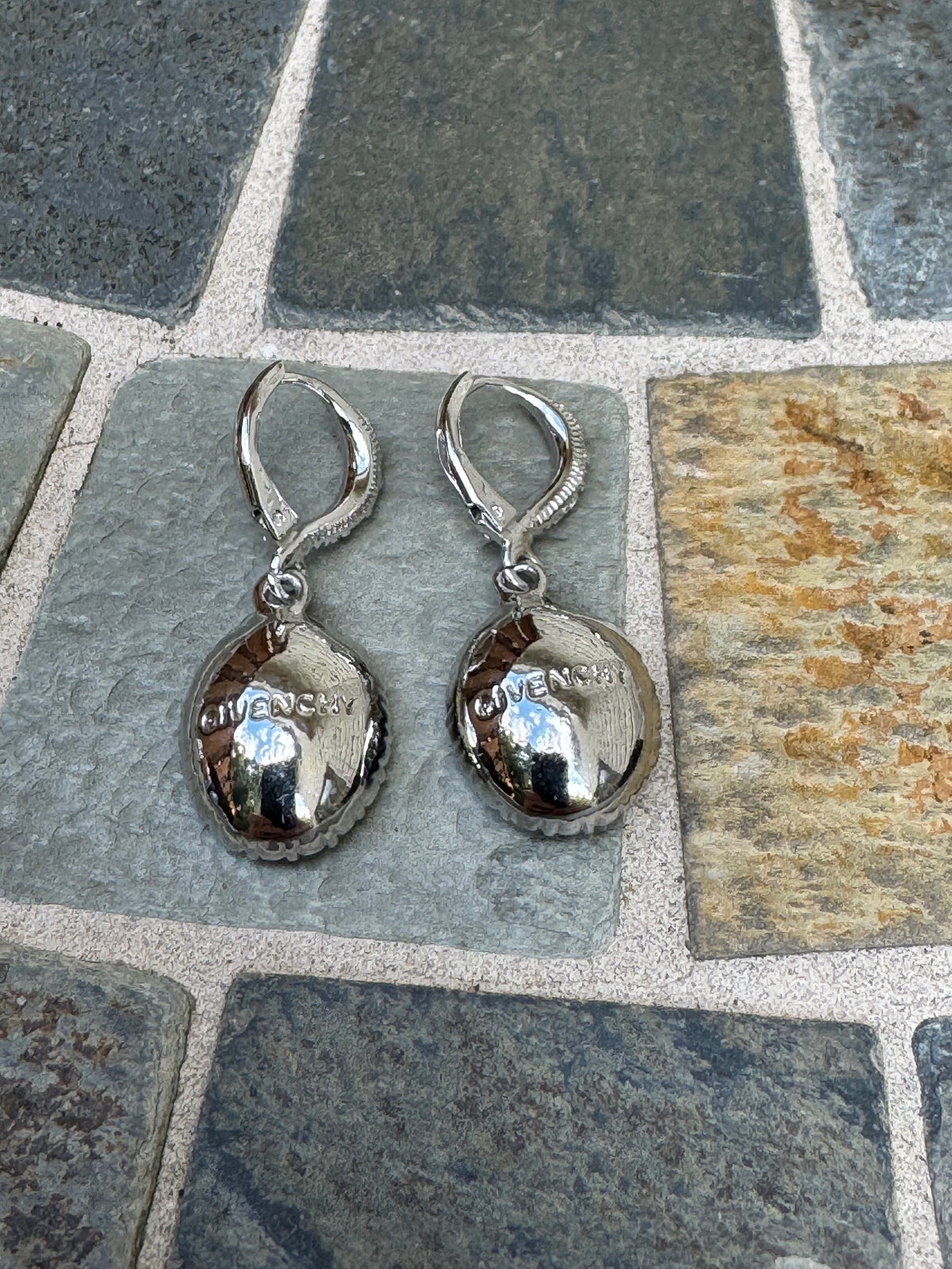 Timeless Elegance: Vintage Signed Givenchy Lavender Crystal Halo Drop Earrings