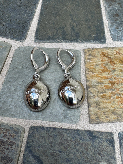Timeless Elegance: Vintage Signed Givenchy Lavender Crystal Halo Drop Earrings