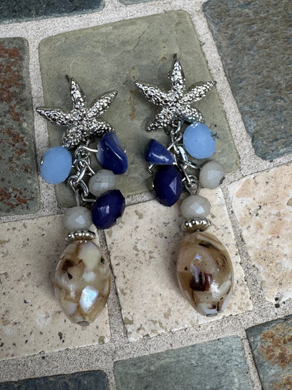 Coastal Starfish Dangle Earrings
