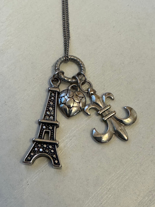 Vintage-Style Paris Charm Necklace